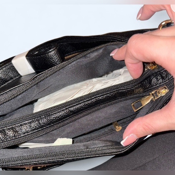 Beverly Hills Polo Club Black Multi-Section Crossbody Bag | NWT - Picture 6 of 12